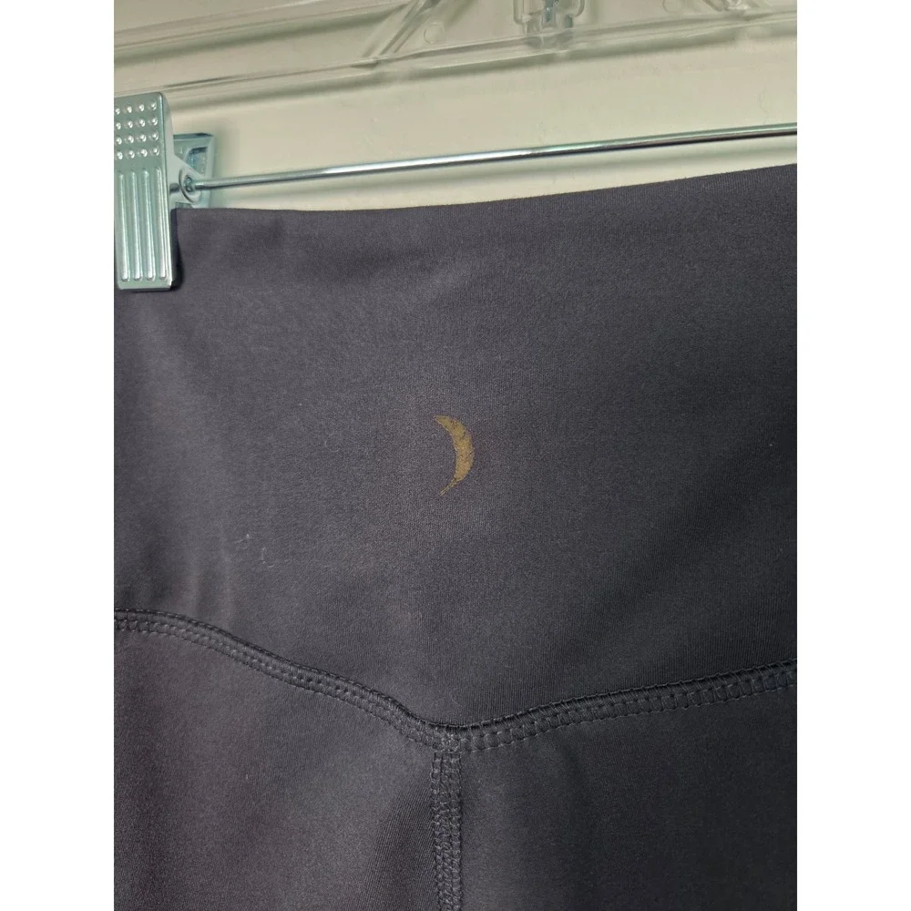 Jessica Simpson Women Black High Waisted Biker Shorts Activewear Yoga Size Large